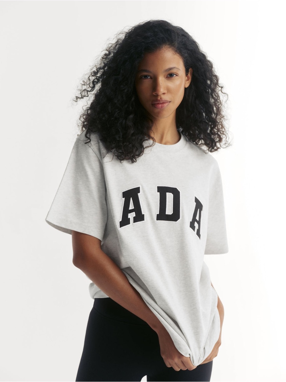 Adanola ADA Light Grey Collegiate Oversized Tee